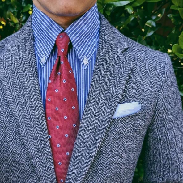 Thompson Red Foulard Tie