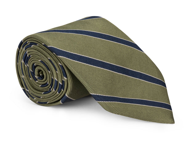 Travis Olive Stripe Tie