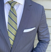 Travis Olive Stripe Tie