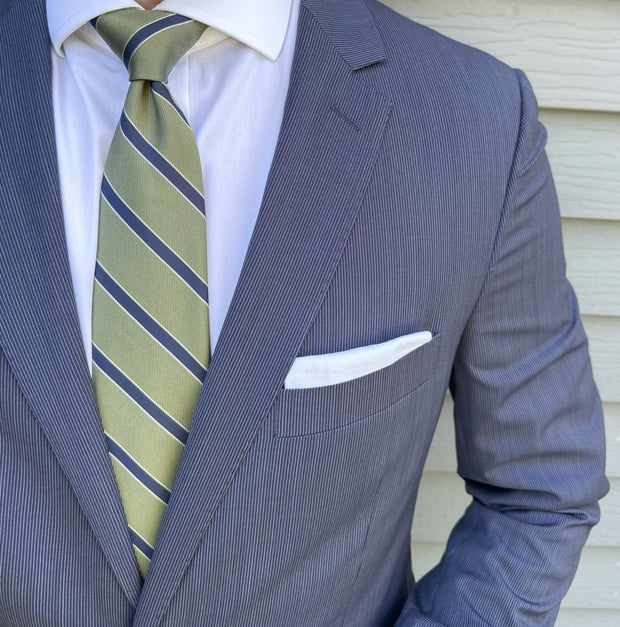 Travis Olive Stripe Tie