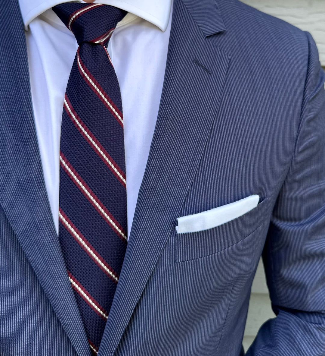 Vanderbilt Navy Stripe Tie