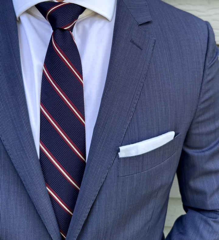 Vanderbilt Navy Stripe Tie