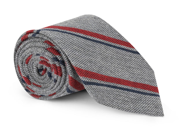 Walcot Heathered Grey Stripe Tie