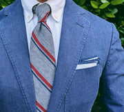 Walcot Heathered Grey Stripe Tie