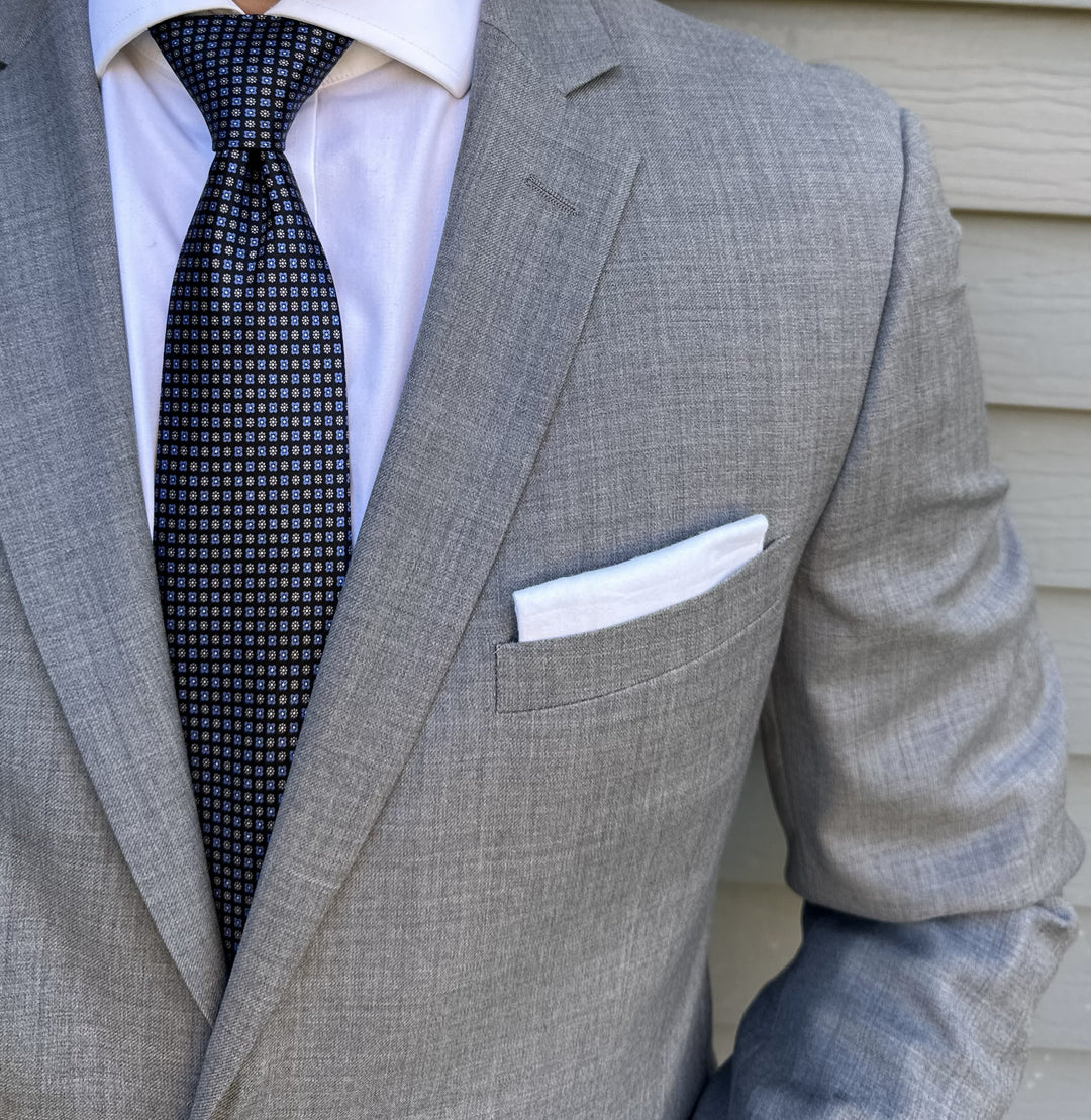 Wallace Black Satin Foulard Tie