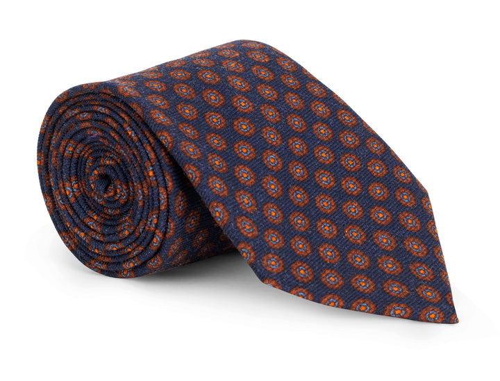 Willard Navy Foulard Tie
