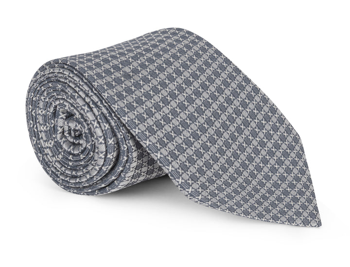 Yates Silver Semi Solid Tie
