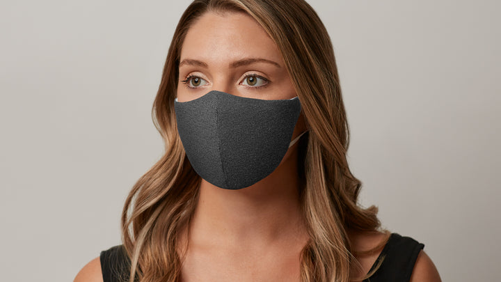 Black/Grey Solid Face Mask