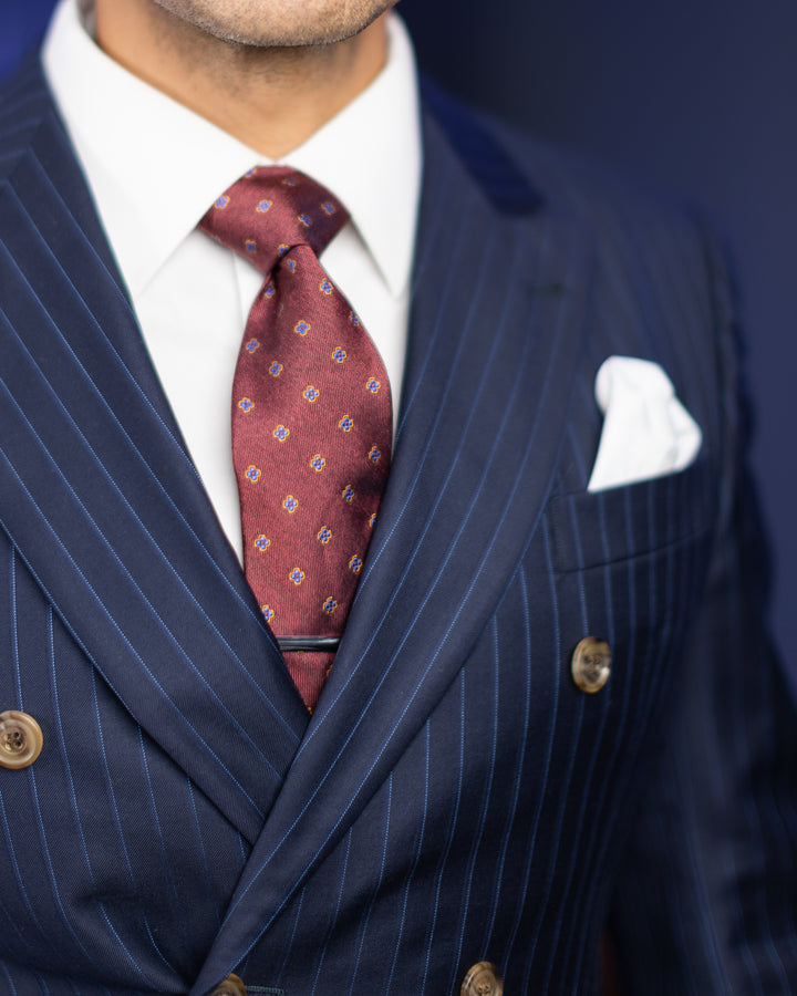 Corona Garnet Floral Tie