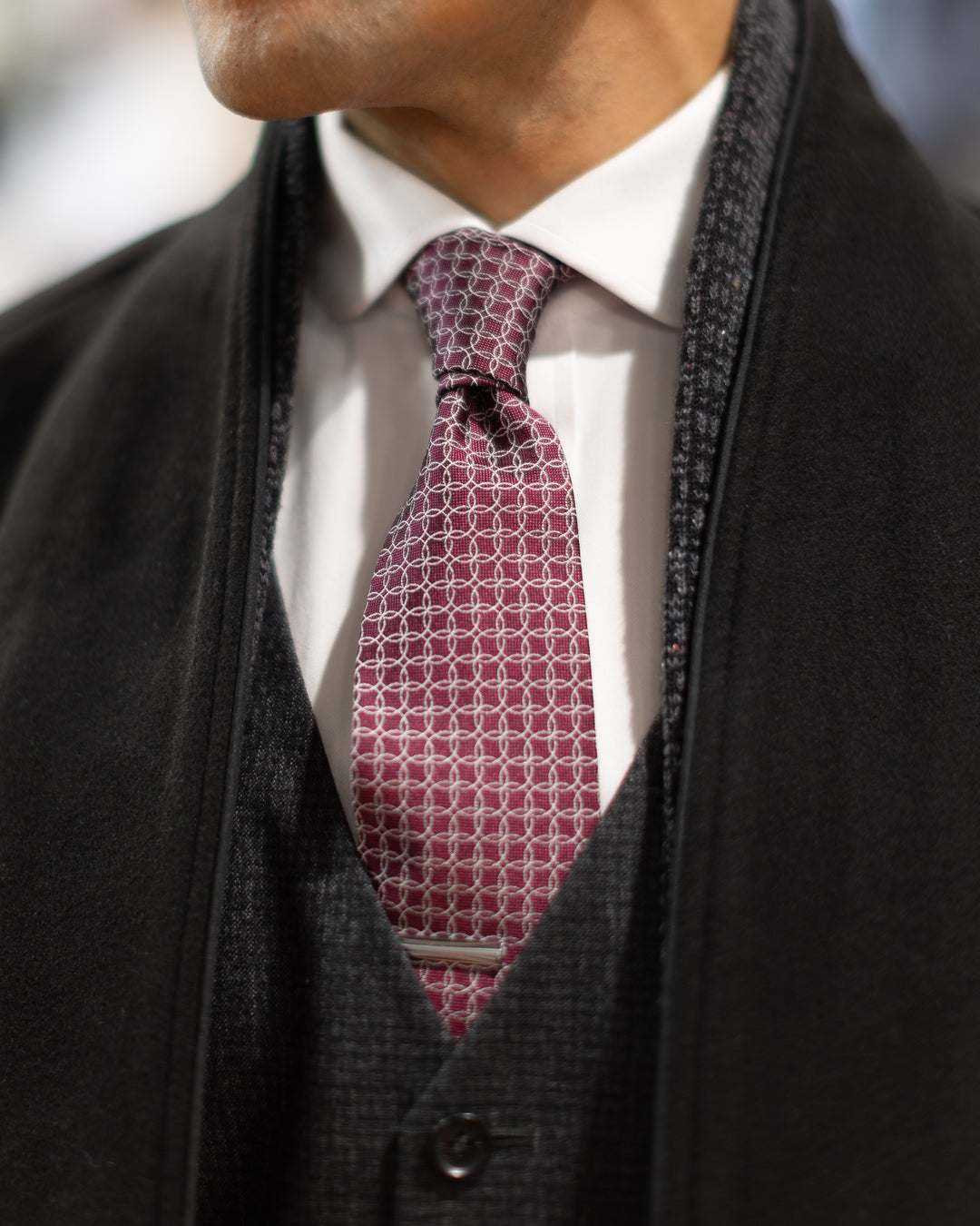 Lamont Maroon Geo Tie
