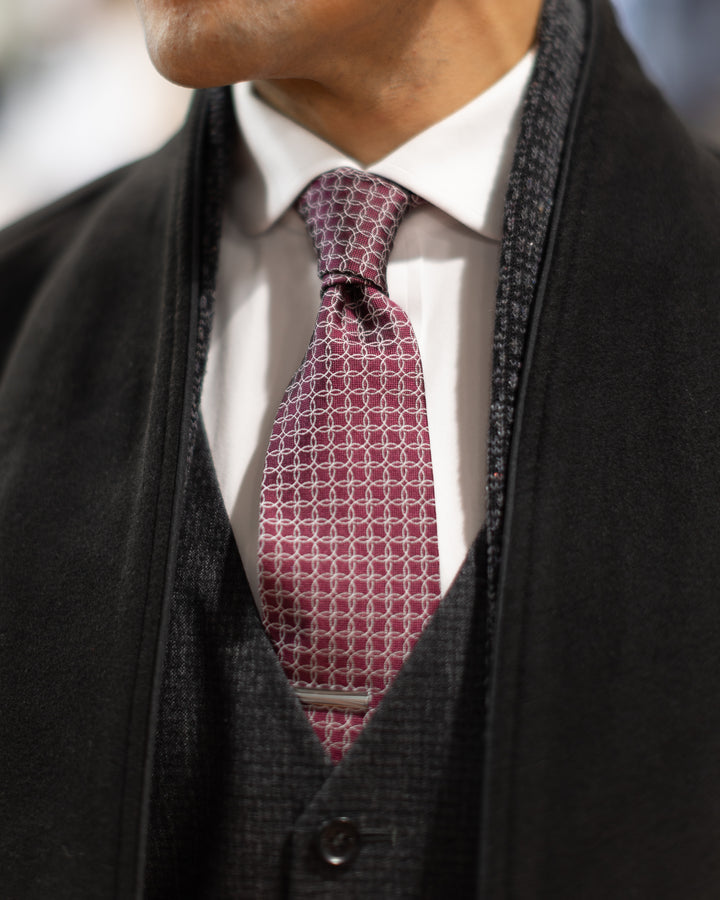Lamont Maroon Geo Tie