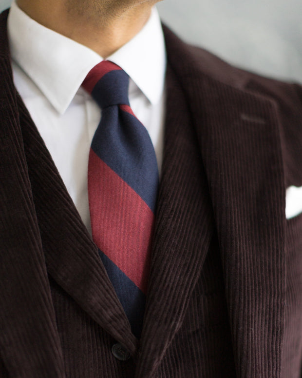 Penrod Navy and Red Stripe Tie