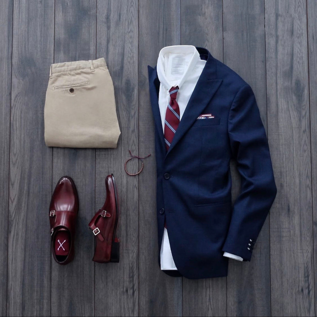 Crosby Stripe Tie Burgundy