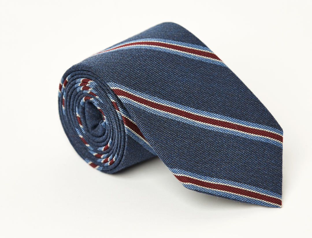Crosby Stripe Tie Navy