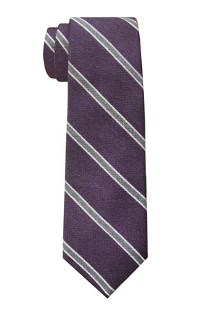 Thayer Striped Tie Purple