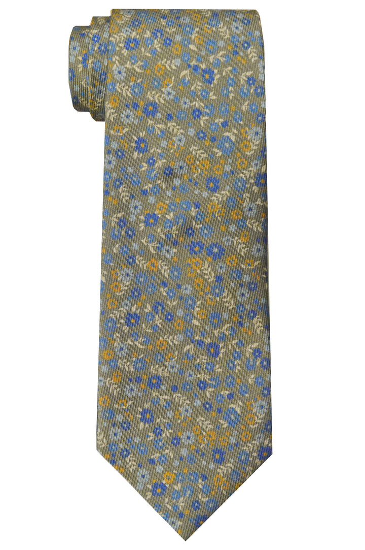 Renwick Floral Tie Olive