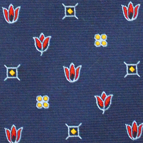 Harrow Flower Tie Navy