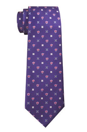 Harrow Flower Tie Purple