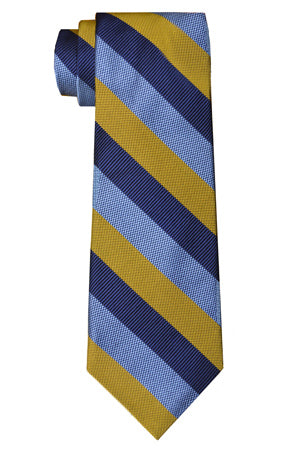 Borden Stripe Tie Yellow/Blue