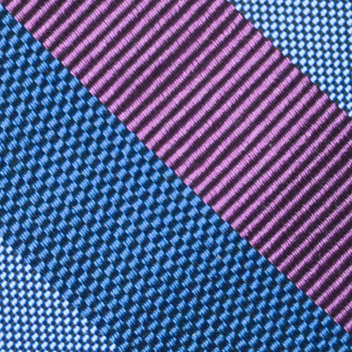 Borden Stripe Tie Magenta/Blue