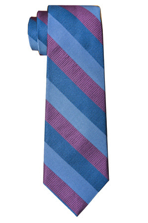 Borden Stripe Tie Magenta/Blue