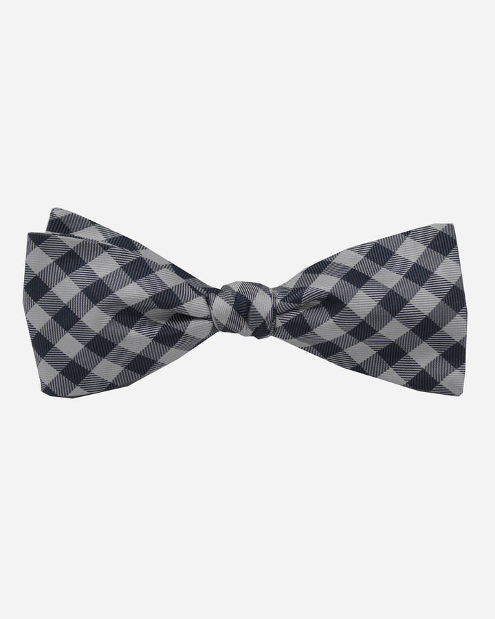 MacKenzie Check Bow Tie Grey/White