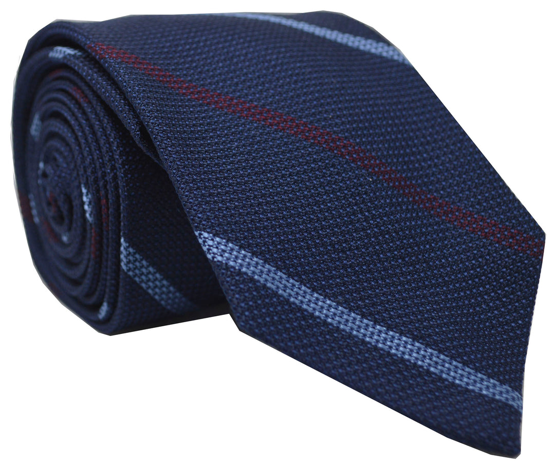 Colden Grenadine Stripe Tie Navy