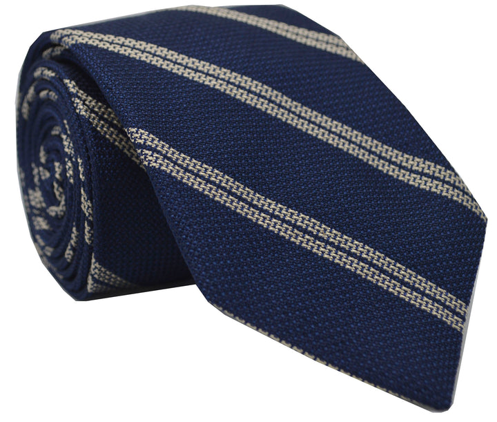 Elm Grenadine Stripe Tie Navy