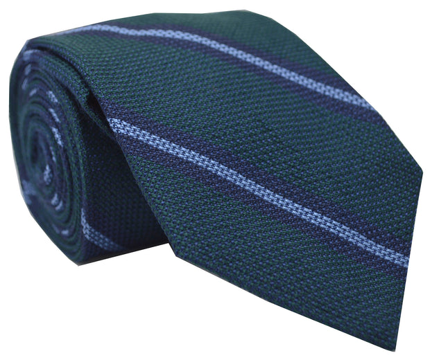 Parsons Grenadine Stripe Tie Green