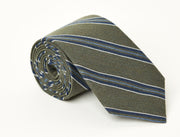 Aster Stripe Tie Olive