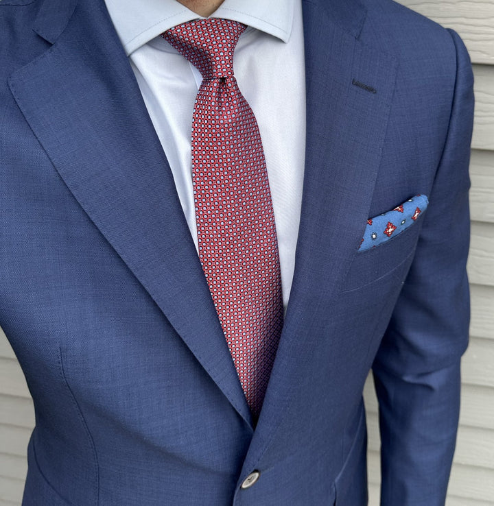 Bennett Red Micro Dot Tie