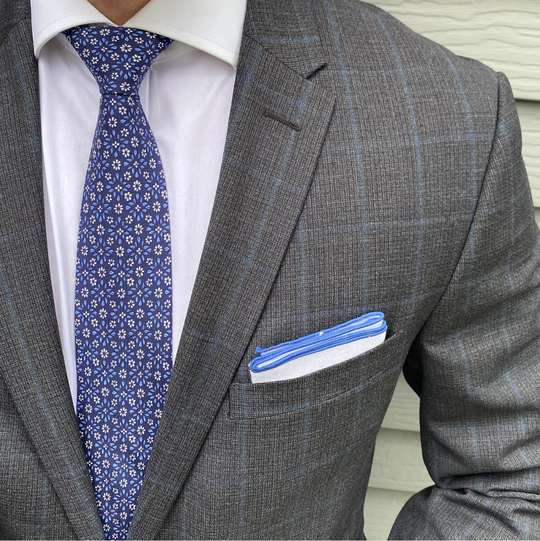 Spruce Navy Floral Tie