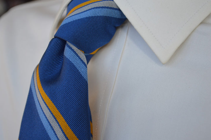 Vesey Striped Tie Blue