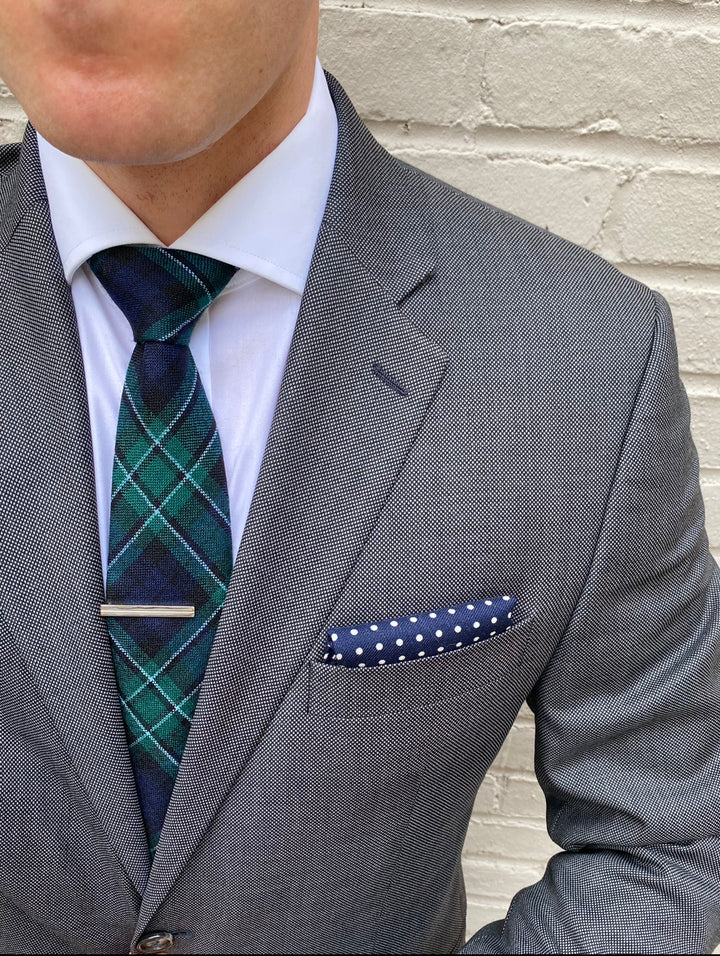 Navy Dot Pocket Square