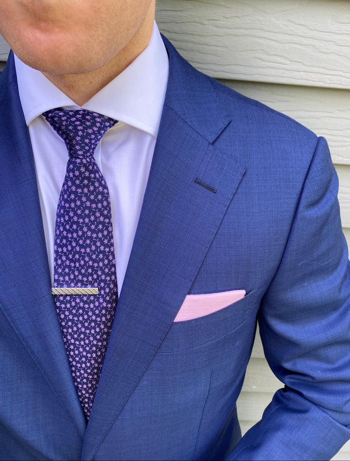 Mulberry Violet Floral Tie