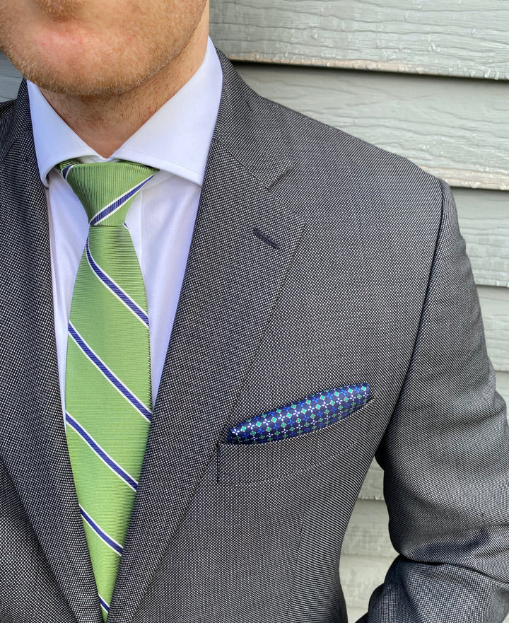 Clay Green Striped Tie