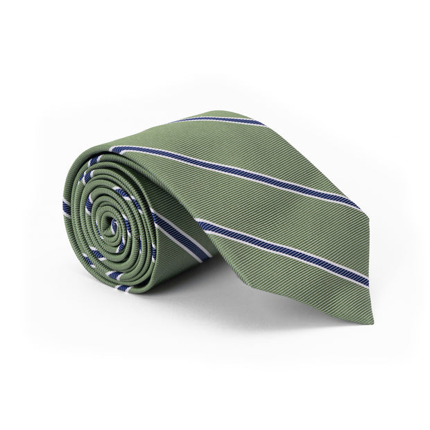Clay Green Striped Tie