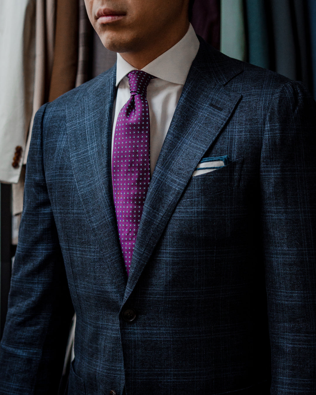 Jewel Purple Micro Geo Tie