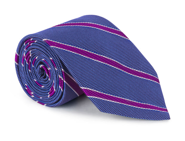 Radcliff Blue and Berry Striped Tie