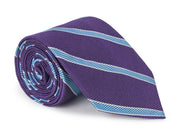 Radcliff Purple and Light Blue Striped Tie
