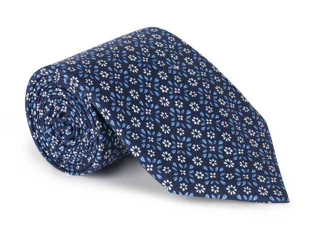 Spruce Navy Floral Tie
