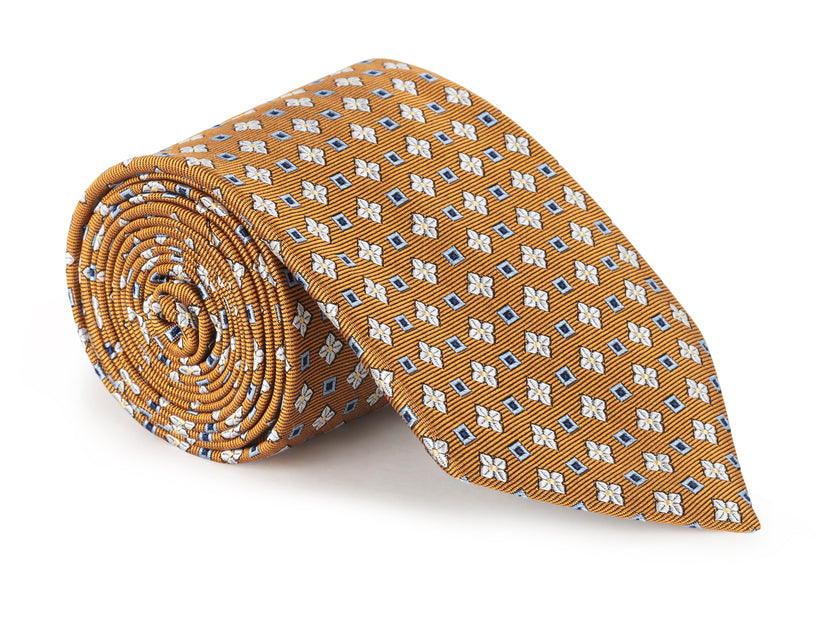 Yellowstone Gold Floral Geo Tie – Mountain & Sackett