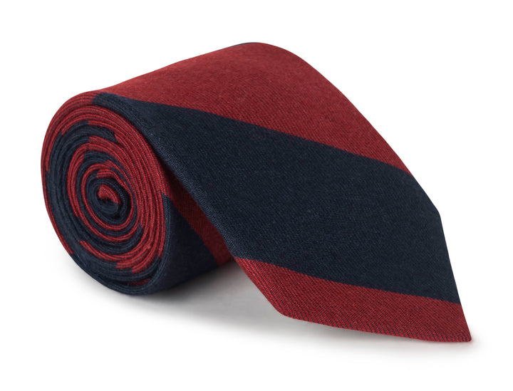 Penrod Navy and Red Stripe Tie