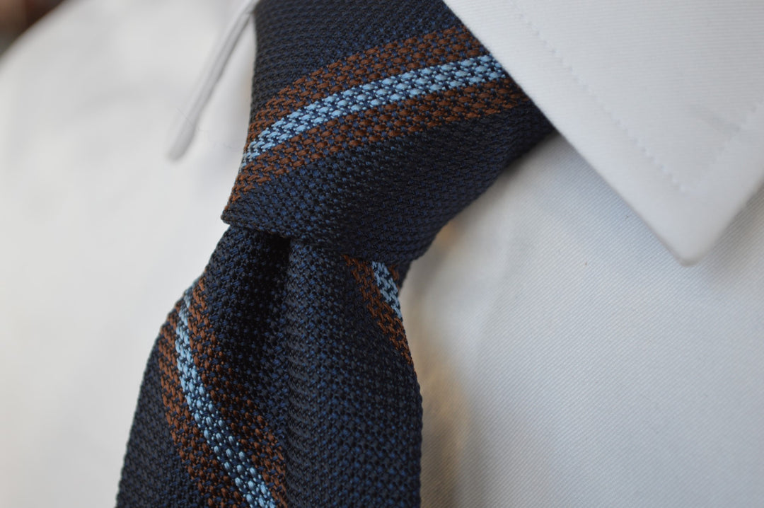 Parsons Grenadine Stripe Tie Navy