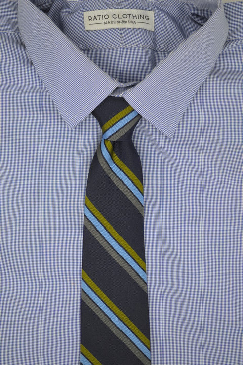 Vesey Striped Tie Navy/Blue