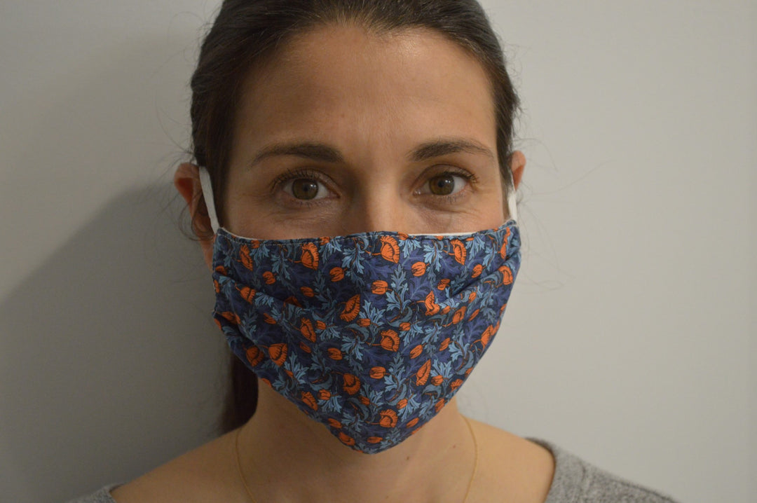 Plume Poppy Reusable Face Mask With Elastic Straps