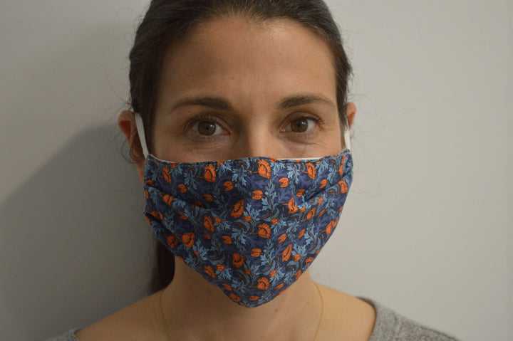 Plume Poppy Reusable Face Mask With Elastic Straps