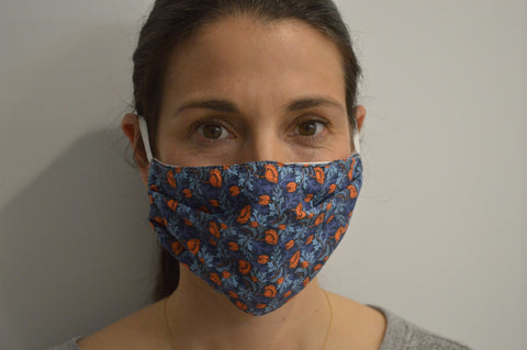 Plume Poppy Reusable Face Mask With Elastic Straps