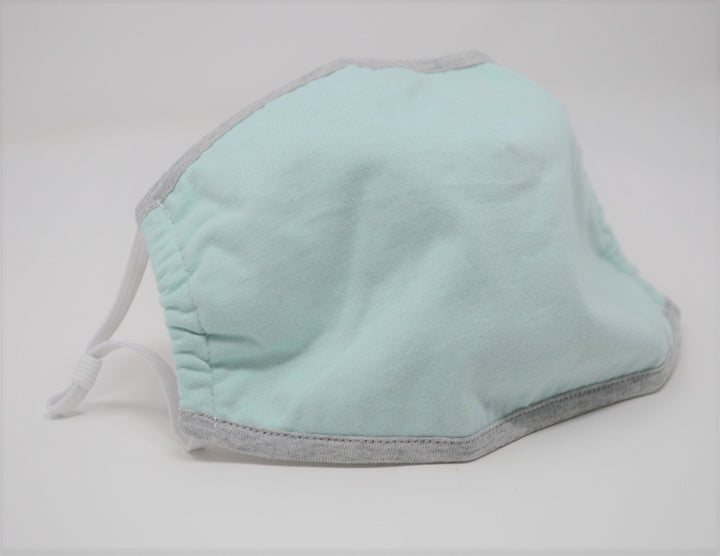 Aqua Solid Reusable Face Mask With Elastic Straps