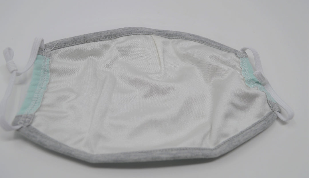 Aqua Solid Reusable Face Mask With Elastic Straps